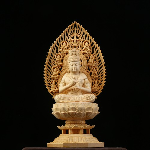 11ins solid wood carving - wood,
